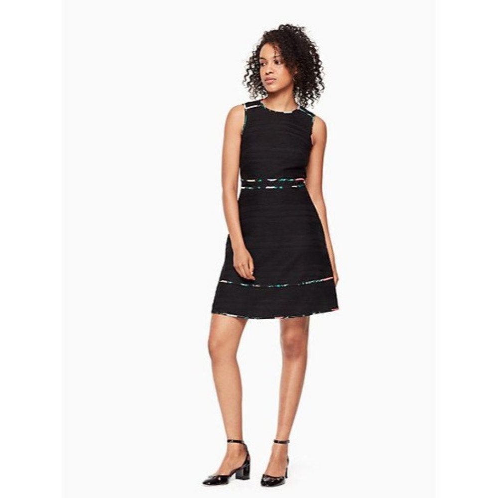 NWOT Kate Spade Blossom Tweed Trim Dress Sz 14 MSRP $398 DISCONTINUED